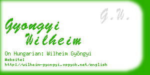 gyongyi wilheim business card