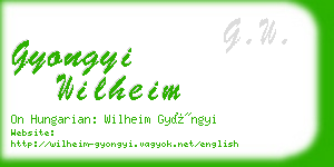 gyongyi wilheim business card